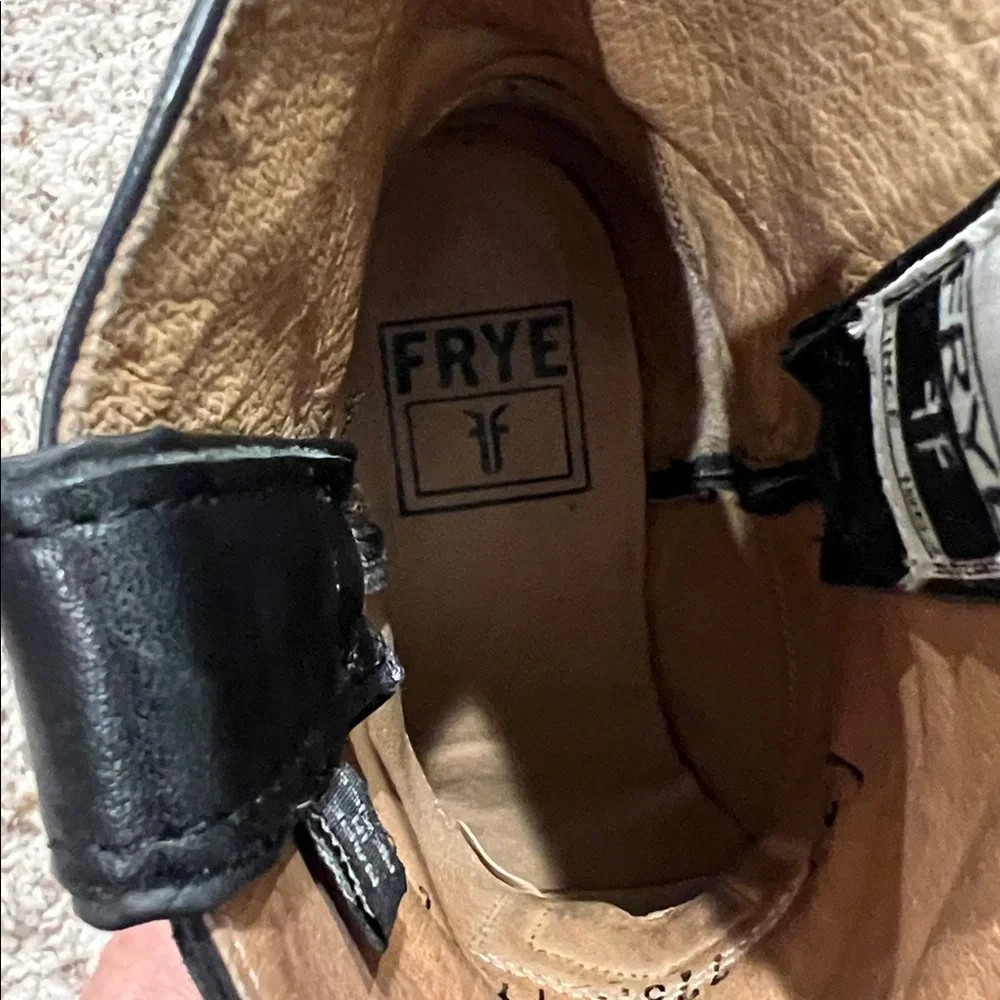 Frye Black Leather Ankle Cowboy Boots - Picture 2 of 10